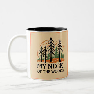 Mon cou de la Mug de café Woods (Deux tonalités)