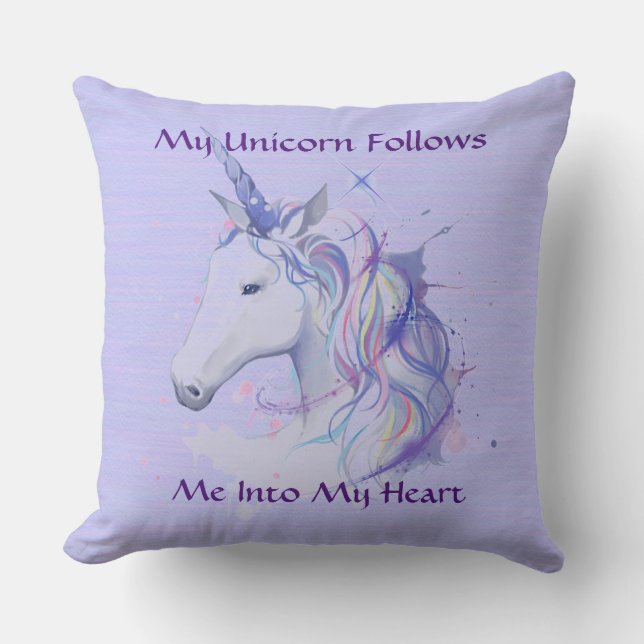 Mon Coussin Unicorne Purple Pastel (Recto)