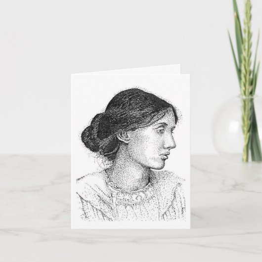 Mon dessin à l'encre de Virginia Woolf carte 2004 (Devant)