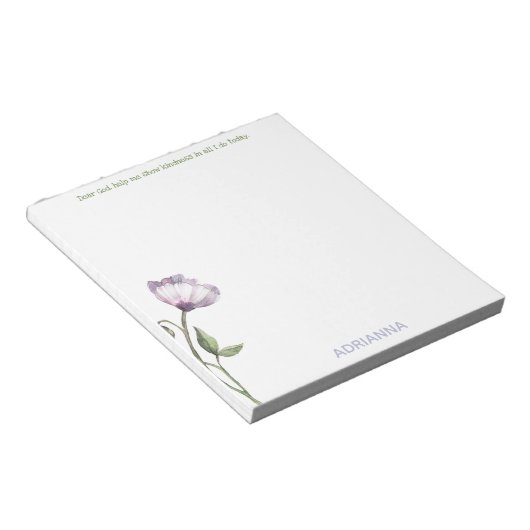 Mon Dieu, aide-moi le Bloc-notes floral (Incliné)