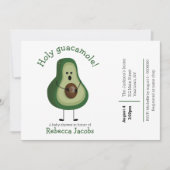 Mon dieu guacamole ! Invitation à une baby shower (Devant)