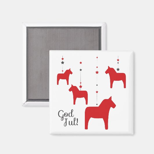 Mon Dieu ! Magnet Dala Horse (Recto/Verso)