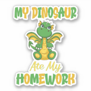 Mon Dinosaure A Mangé Mon Sticker Pour Les Mains
