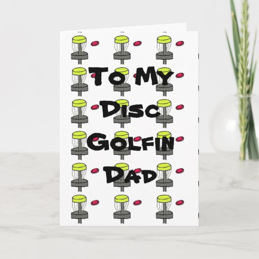 Mon disque golfin papa fête des pères carte de voe (Devant)