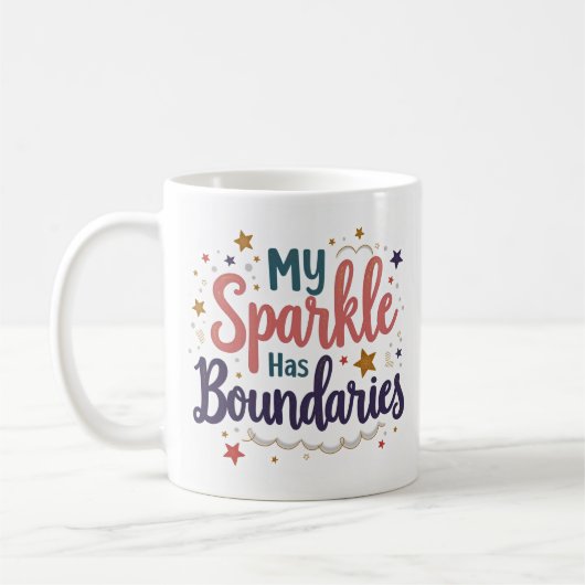 Mon Éclat a des Limites Mug Respect de Soi (Gauche)