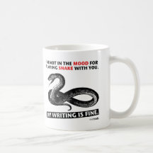 "Mon écriture est très bien" tasse de serpent