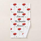 Mon ensemble préféré de serviettes de bains à fleu (Serviette à main)