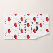 Mon ensemble préféré de serviettes de bains à fleu (Serviette à main)