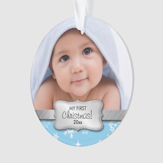 Mon ęr Noël - les bleus layette | ajoutent votre (devant)