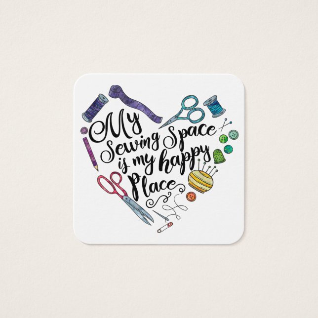 Mon espace de couture est ma belle carte (Devant)