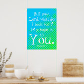 Mon espoir est en vous Lord Bible verse Poster (Cuisine)