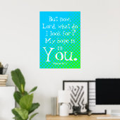Mon espoir est en vous Lord Bible verse Poster (Bureau à domicile)