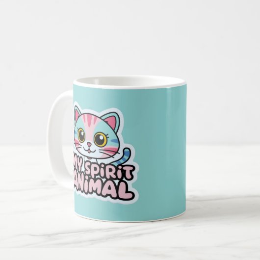 Mon Esprit Animal Chat Mug (Devant gauche)