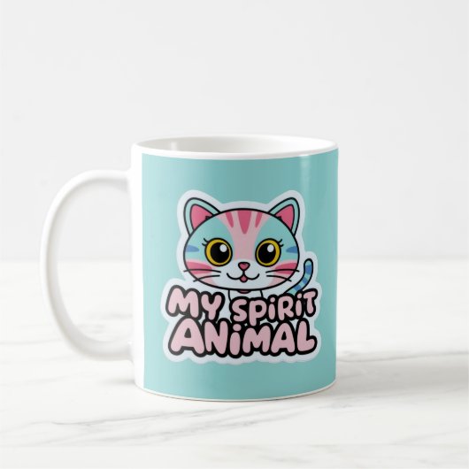 Mon Esprit Animal Chat Mug (Gauche)