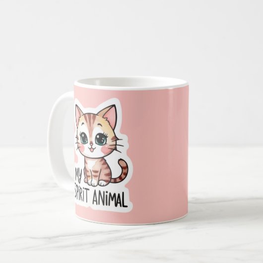Mon Esprit Animal Chat Mug (Devant gauche)