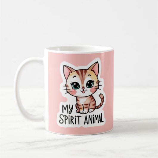Mon Esprit Animal Chat Mug (Gauche)