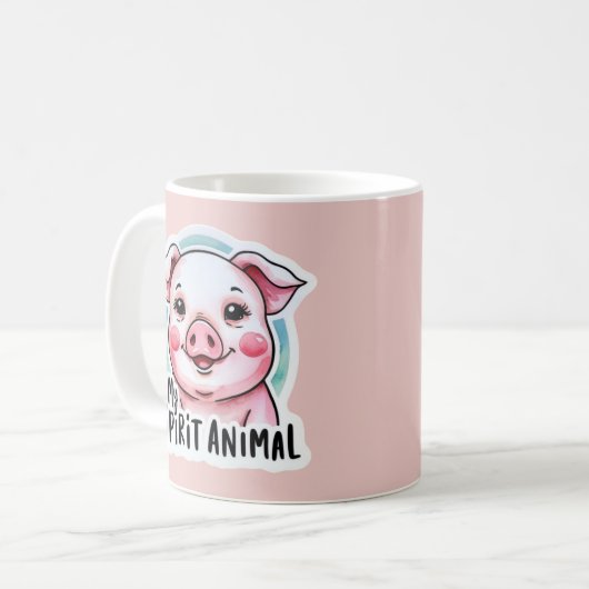 Mon Esprit Animal Cochon Mug (Devant gauche)