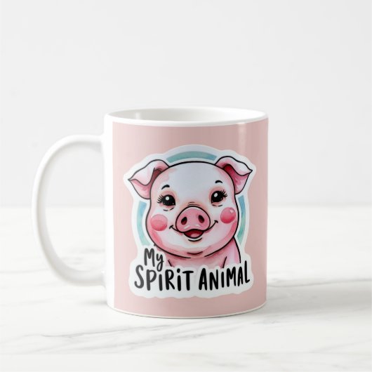 Mon Esprit Animal Cochon Mug (Gauche)