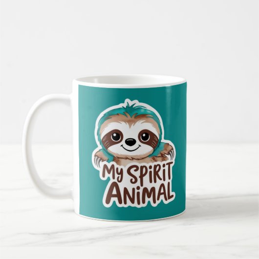 Mon esprit animal Sloth Mug (Gauche)