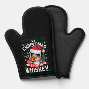 Mon esprit de Noël est un pull moche Whiskey Xmas