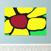 Mon Fleur Jaune, Impression sur Toile Abstraite Ét (Insitu (Plancher de Bois))