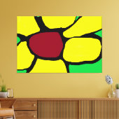 Mon Fleur Jaune, Impression sur Toile Abstraite Ét (Insitu(Salon))