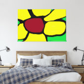 Mon Fleur Jaune, Impression sur Toile Abstraite Ét (Insitu(Chambre))
