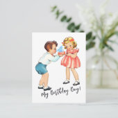 MON GARÇON D'ANNIVERSAIRE ! | Carte postale (Debout devant)