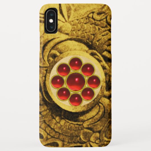 MON GEM Gold Red Ruby Gemstenen Case-Mate iPhone Case (Achterkant)