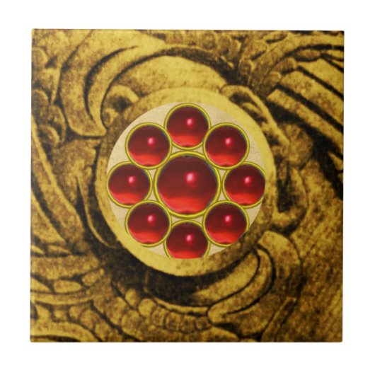 MON GEM rood Tegeltje (Voorkant)