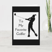 MON *GOLFER PRÉFÉRÉ* SUR SA CARTE D'ANNIVERSAIRE (Devant)