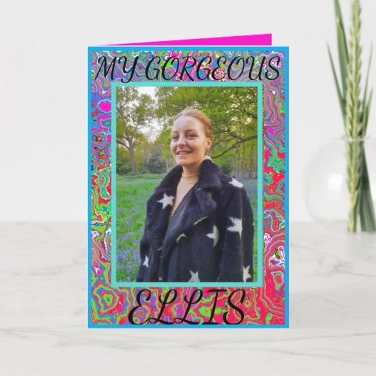 MON GORGEOUS FILS / FILLE Carte de voeux (Devant)