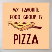 Mon groupe alimentaire favori est Poster de Pizza (Devant)
