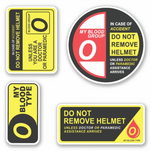 Mon groupe sanguin O Minus Stickers (Devant)