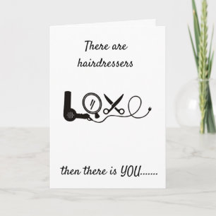 MON *HAÏRDRESSER EST UN MAGICIEN* HEUREUX CARTE D'