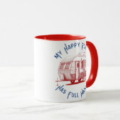 Mon Happy Place A Plein Crochet De Café Mug (Devant droit)