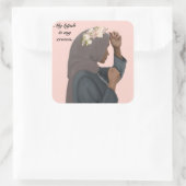 Mon hijab est mon auto-collant de couronne (Sac)
