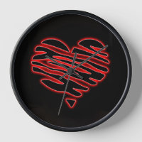 Mon horloge murale coeur déchiré