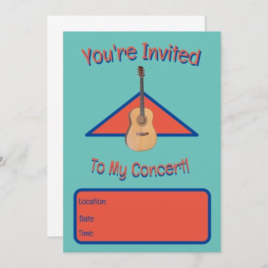 Mon invitation Concert (Devant / Derrière)