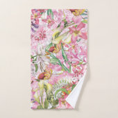 Mon jardin de fleurs exotiques tropical coloré (Serviette à main)