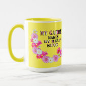 Mon Jardin Fait Chanter Mon Coeur, Mug De Café (Gauche)