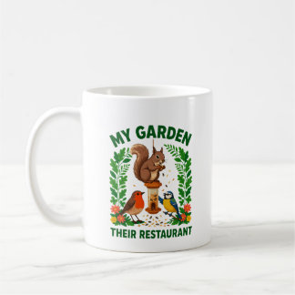 Mon jardin leur restaurant Tasse Écureuil Drôle