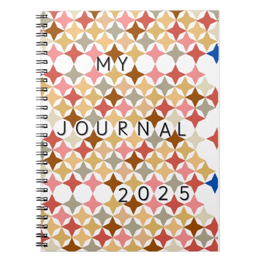MON JOURNAL 2025 journal avec des formes graphique (Devant)