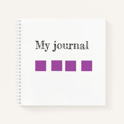 Mon journal blocs violets en bloc-notes en spirale (Devant)