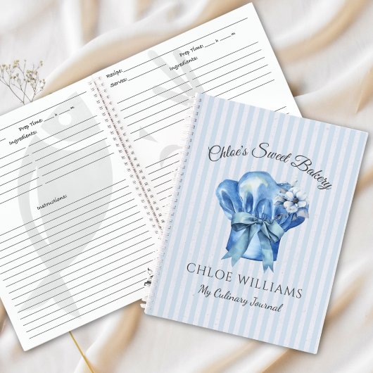 Mon Journal culinaire Blue Chef Recettes Casquette