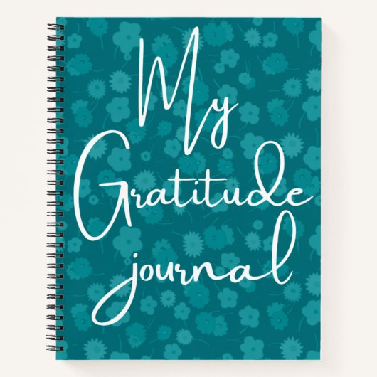 Mon Journal de Gratitude Carnet de texture bleu Fl (Devant)