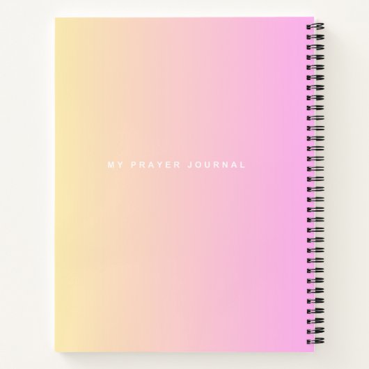 Mon journal de prières (Dos)