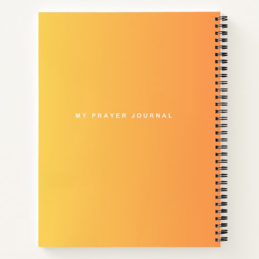 Mon journal de prières (Dos)