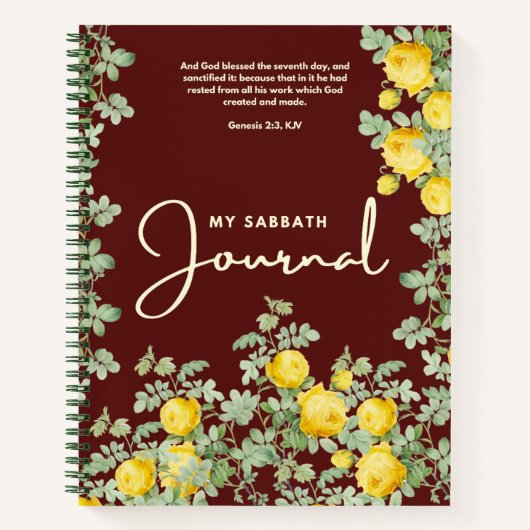Mon Journal du Sabbat | Dessin de Floral et Écritu (Devant)