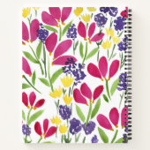 Mon Journal Fleurs Personnalisées rose violet jaun (Dos)